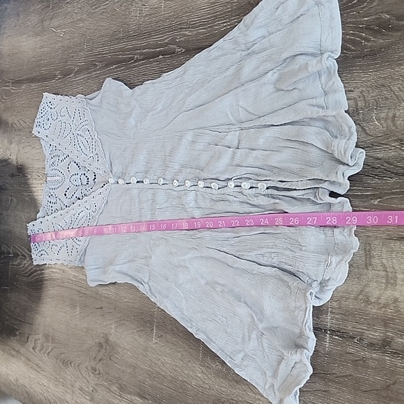 Free People Sleeveless Button Down Guaze Tunic Top Mini Dress - Picture 5 of 8